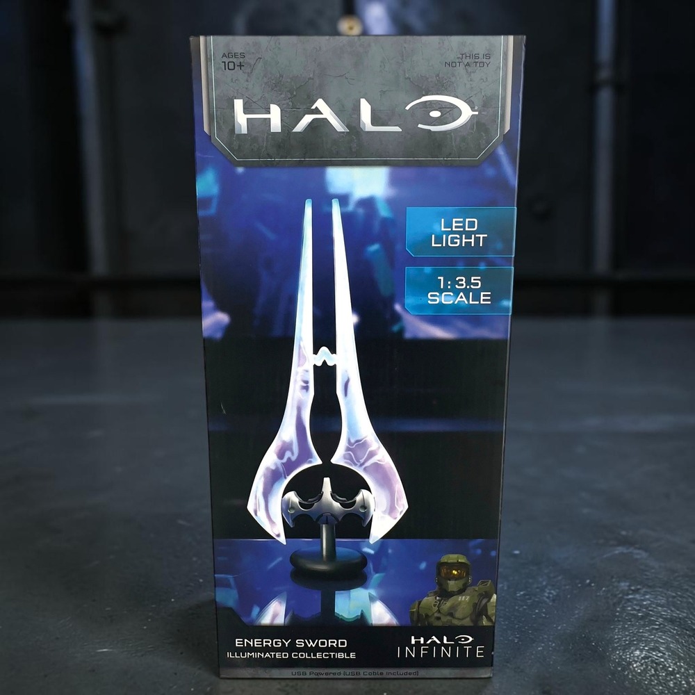 Halo Infinite Energy Sword LED Light 1:3.5 Scale Blue Purple USB Powered NEW